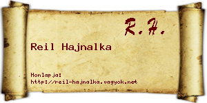 Reil Hajnalka névjegykártya
